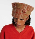 Ruslan Baginskiy Checked wool-blend newsboy cap