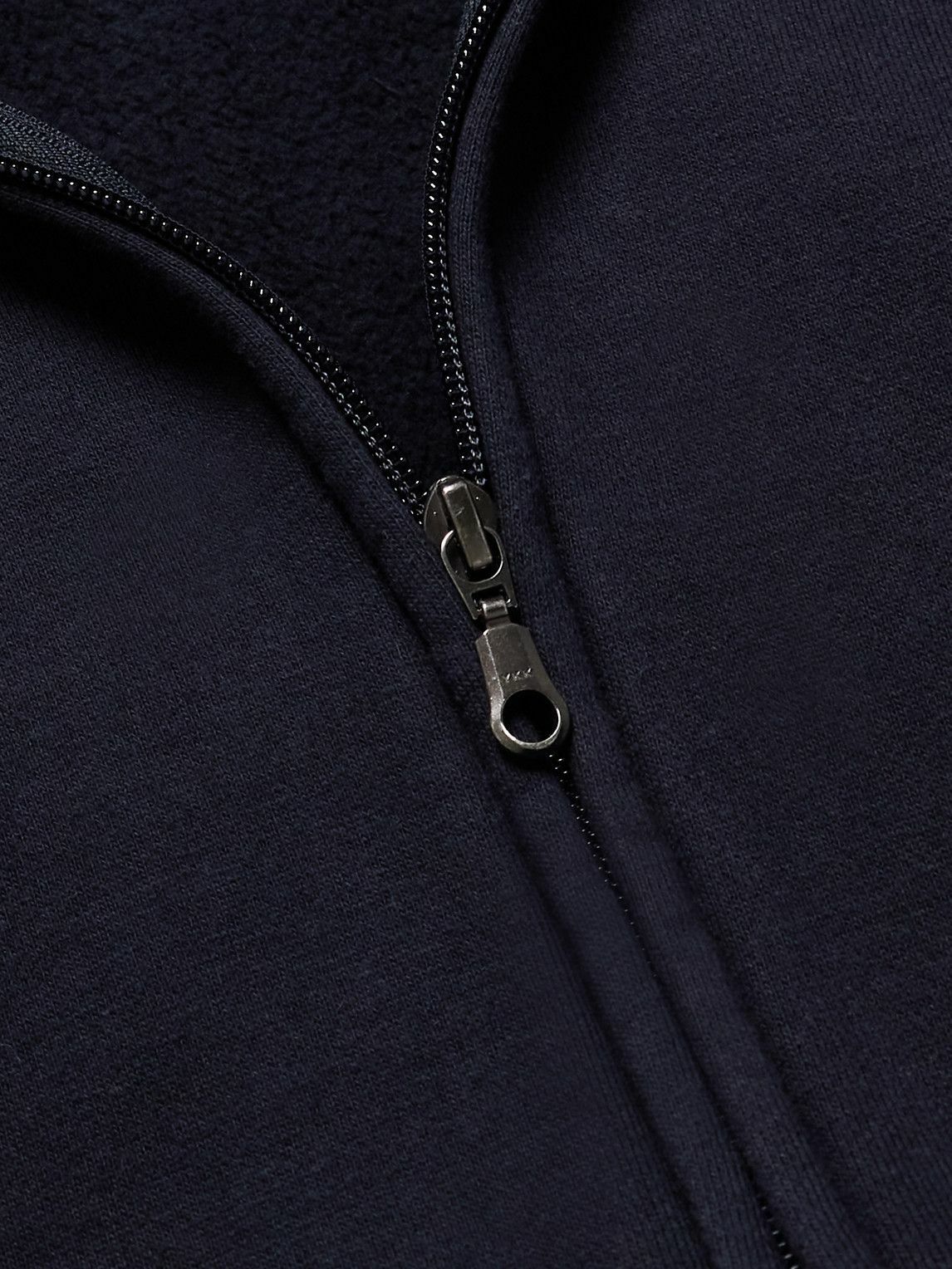 OrSlow - Cotton-Jersey Zip-Up Sweatshirt - Blue