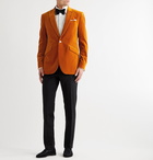 Favourbrook - Newport Slim-Fit Cotton-Blend Velvet Tuxedo Jacket - Orange