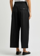 3.1 Phillip Lim Belted Wide-leg Cotton-blend Trousers Black