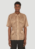 Bush Jaguar Print Shirt in Beige