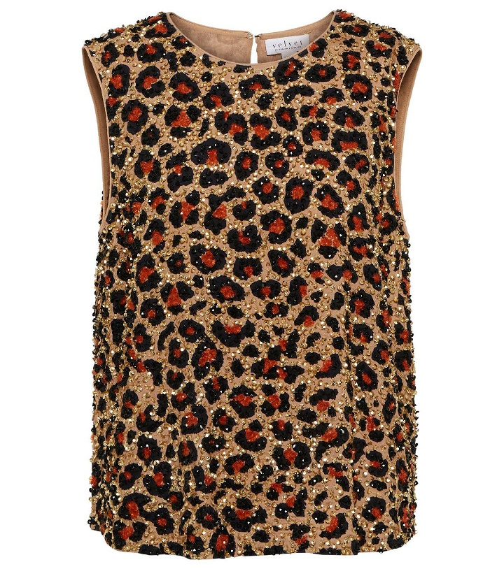 Photo: Velvet Yves leopard-print sequined top