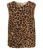 Velvet Yves leopard-print sequined top