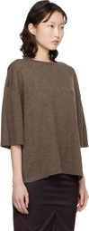 Cordera Brown Merino Wool Oversized T-shirt
