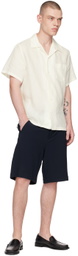 De Bonne Facture Navy Pleated Shorts