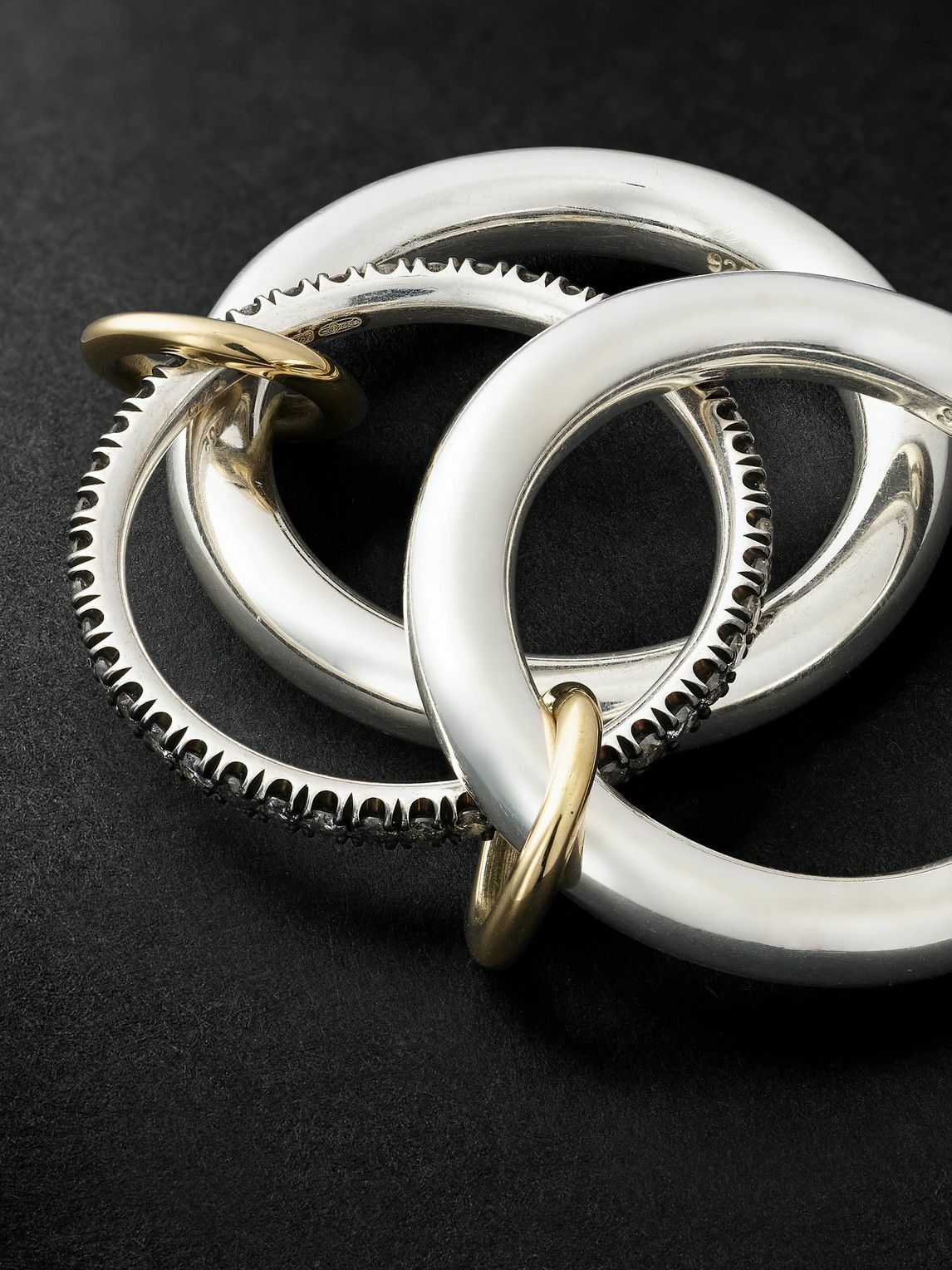 Spinelli Kilcollin - Libra Gris Sterling Silver, 18-Karat Gold and Diamond Ring - Silver