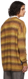 MCQ Brown Mohair Oversized Cardigan