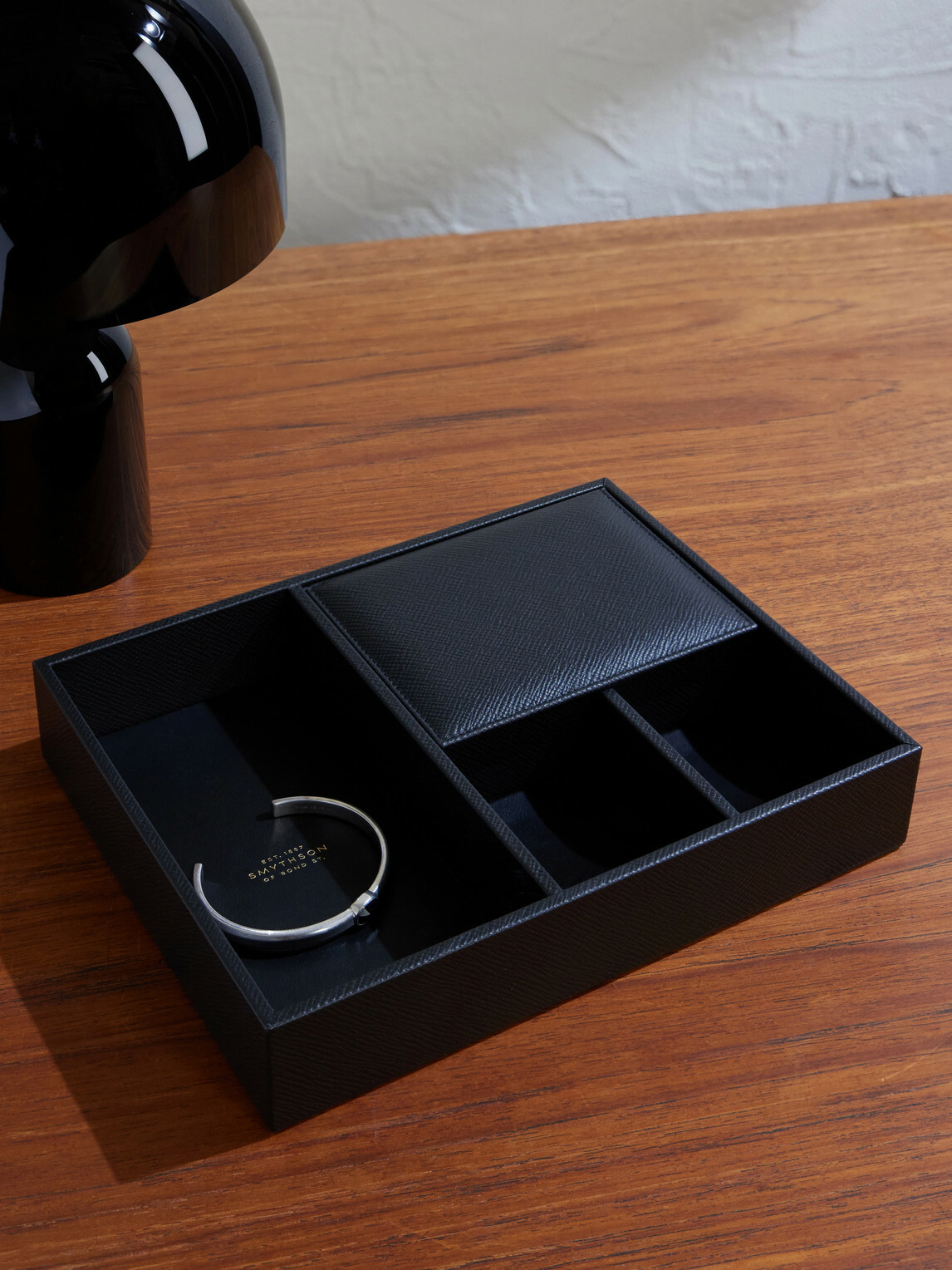 Smythson - Valet Panama Cross-Grain Leather Tray