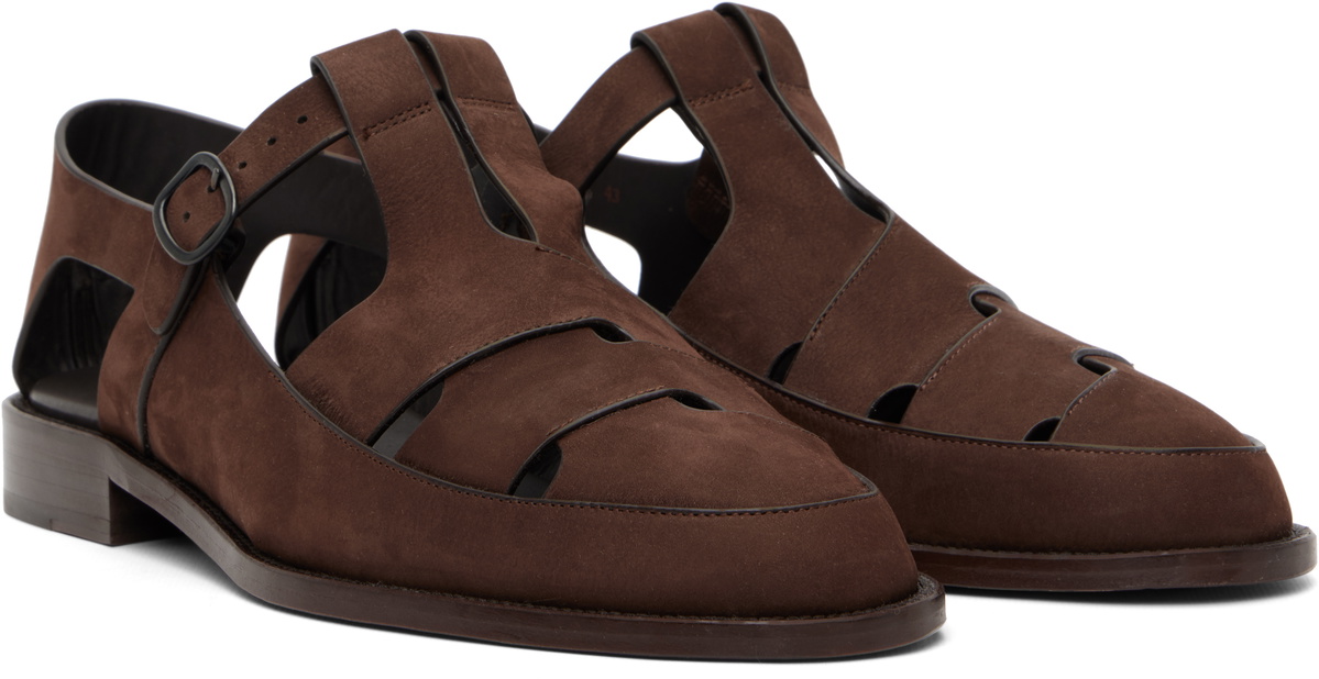 HEREU Brown Besso Nubuck Sandals