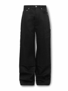 DRKSHDW by Rick Owens - Double-Knee Geth Wide-Leg Selvedge Jeans - Black