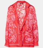 Gucci Floral silk satin shirt