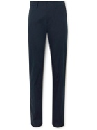 Dunhill - Straight-Leg Stretch Cotton and Mulberry Silk-Blend Chinos - Blue