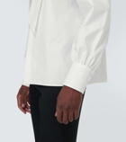 Saint Laurent Bow-detail cotton poplin shirt