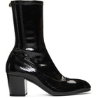 Gucci Black Patent Printyl Boots