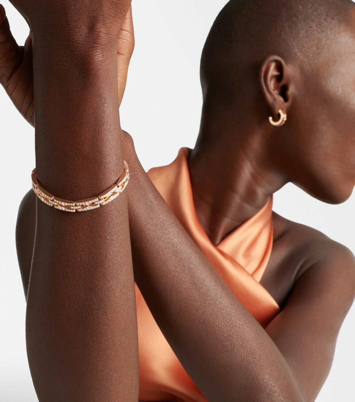 Bvlgari B.zero1 18kt rose gold bracelet with diamonds