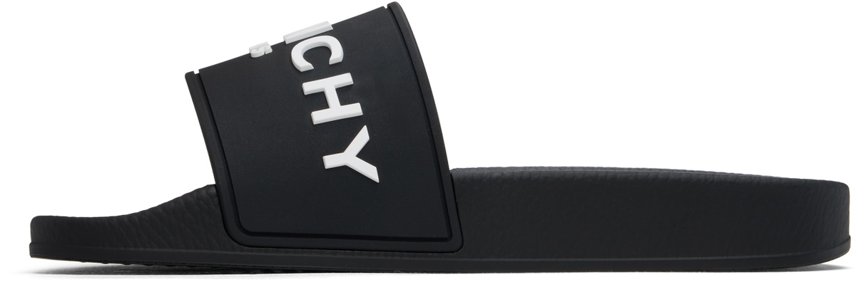 Givenchy Black Rubber Pool Slides