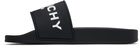 Givenchy Black Rubber Pool Slides