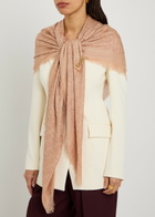 Saint Laurent Logo-monogrammed Modal-blend Scarf - Beige - One Size
