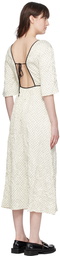 GANNI Off-White Polka Dot Maxi Dress