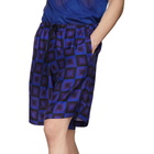 Dries Van Noten Blue Verner Panton Edition Geometric Piper Shorts