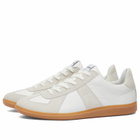 Novesta Men's GAT Leather Court Sneaker in White/Transparent