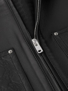 AMIRI - Logo-Debossed Leather Jacket - Black