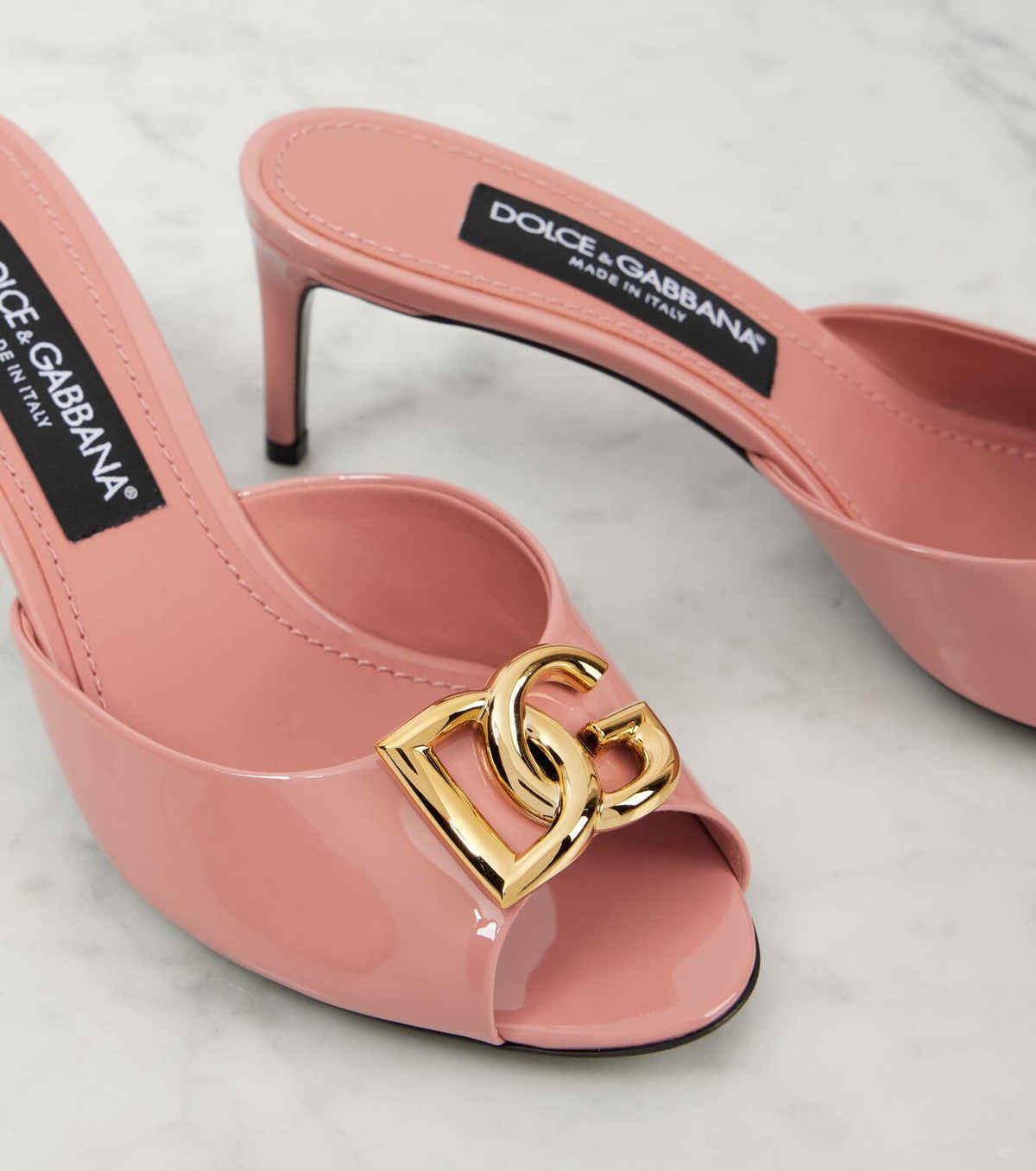 Dolce & Gabbana Keira Satin Mules with Little Roses Print