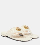 Gucci GG Marmont leather thong sandals