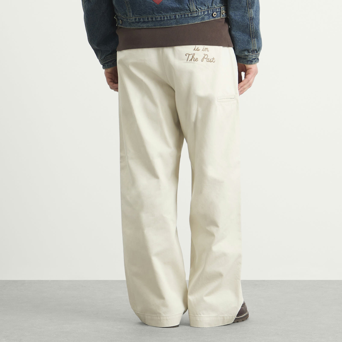 Human Made Men's Double Pleated Wide Chino Pants in White