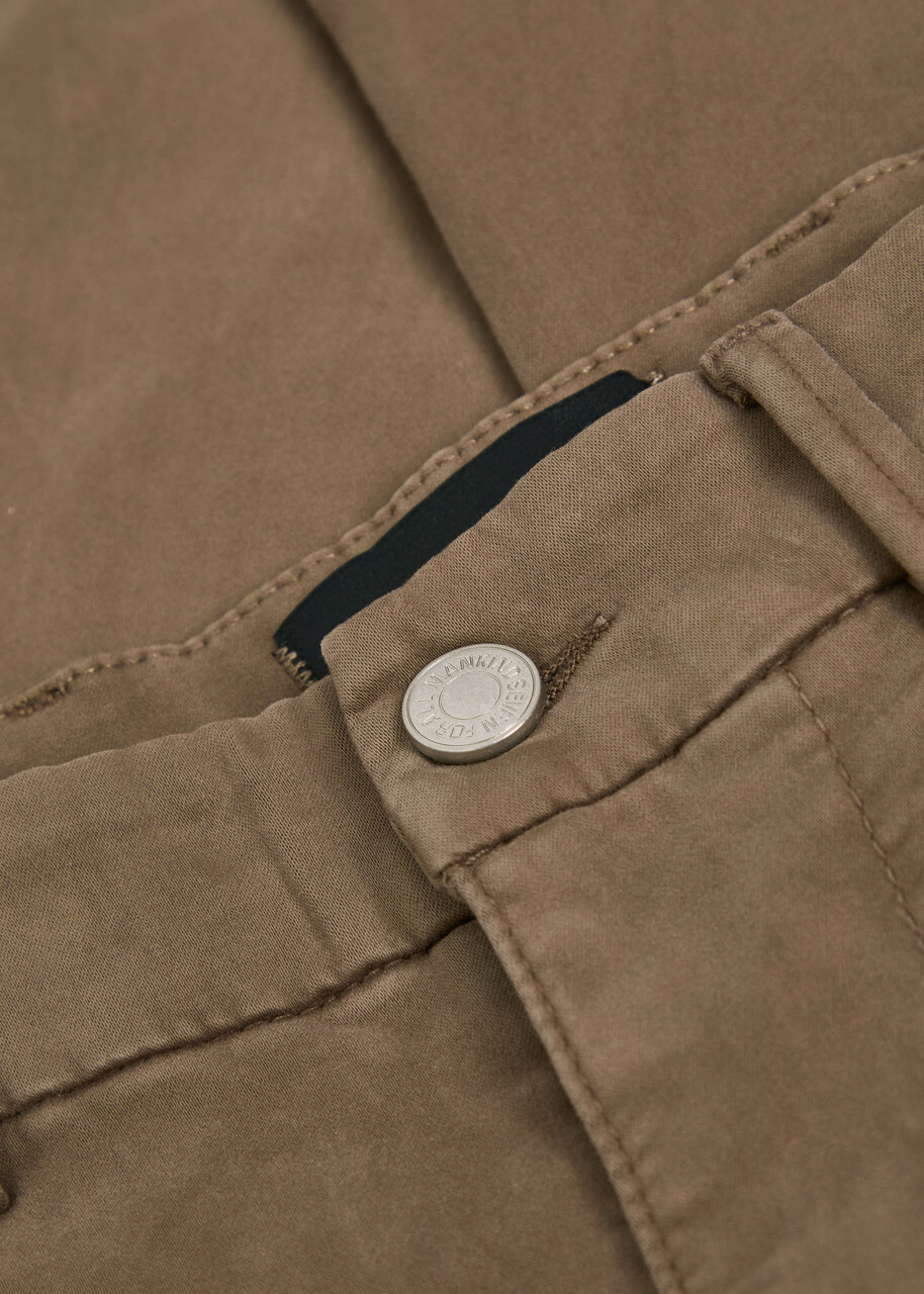 7 For All Mankind Slimmy Chino Cotton-blend Trousers Brown