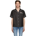 Amiri Black Loving You Silk Pyjama Short Sleeve Shirt