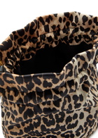 Ganni Leopard-print Nylon Pouch - Brown - One Size