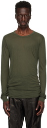 Rick Owens Green Porterville Basic Long Sleeve T-Shirt