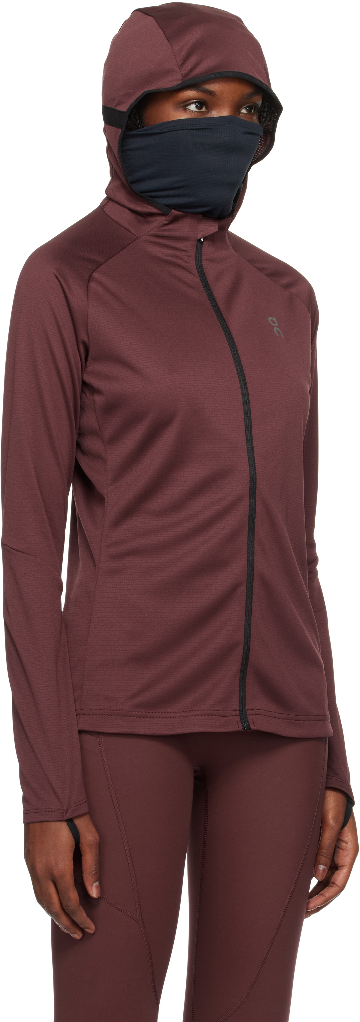 On Burgundy Climate Zip Hoodie