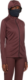 On Burgundy Climate Zip Hoodie
