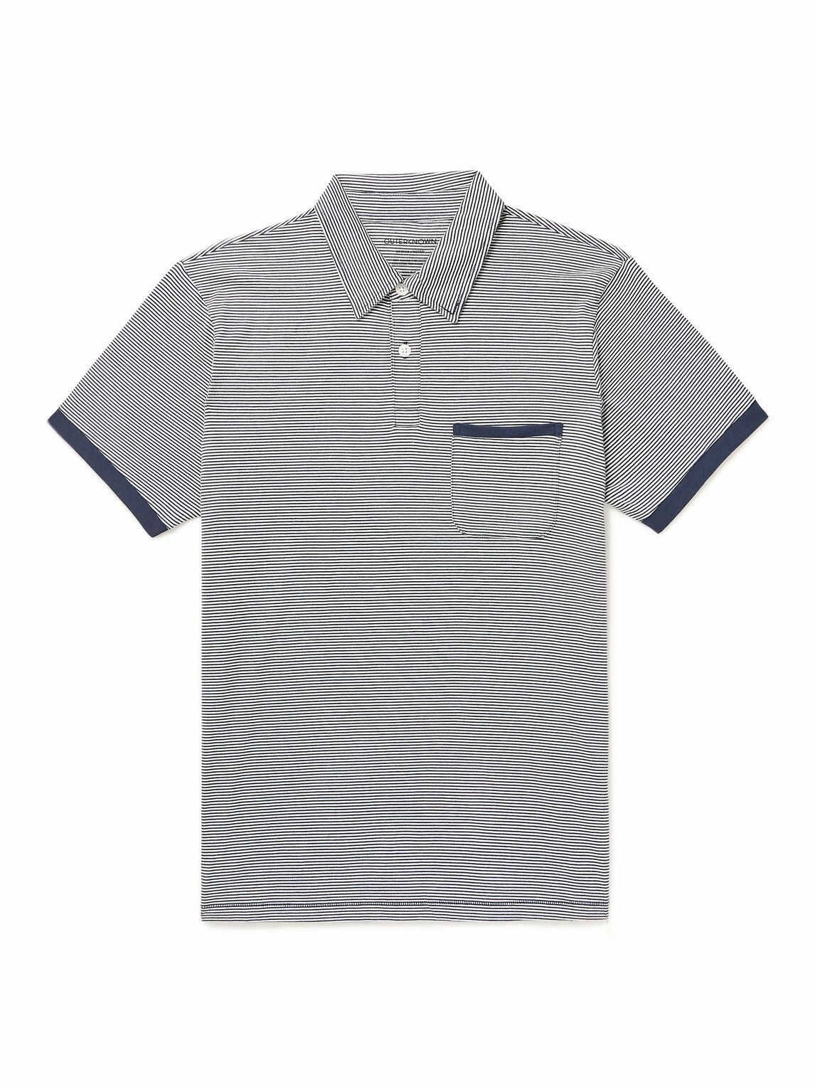 Outerknown - Sojourn Striped Organic Pima Cotton-Jersey Polo Shirt ...