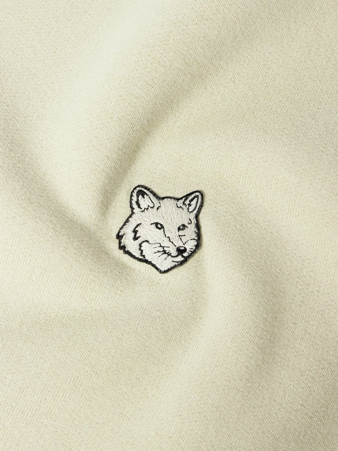 Maison Kitsuné - Logo-Appliquéd Cotton-Jersey Sweatshirt - Green