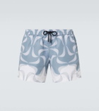 Commas Mantra printed swim trunks