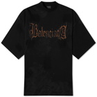Balenciaga Men's Metal Oversized T-Shirt in Washed Black