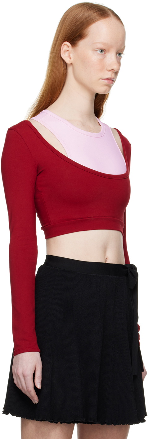 Live the Process Red & Pink Taurus Sport Top