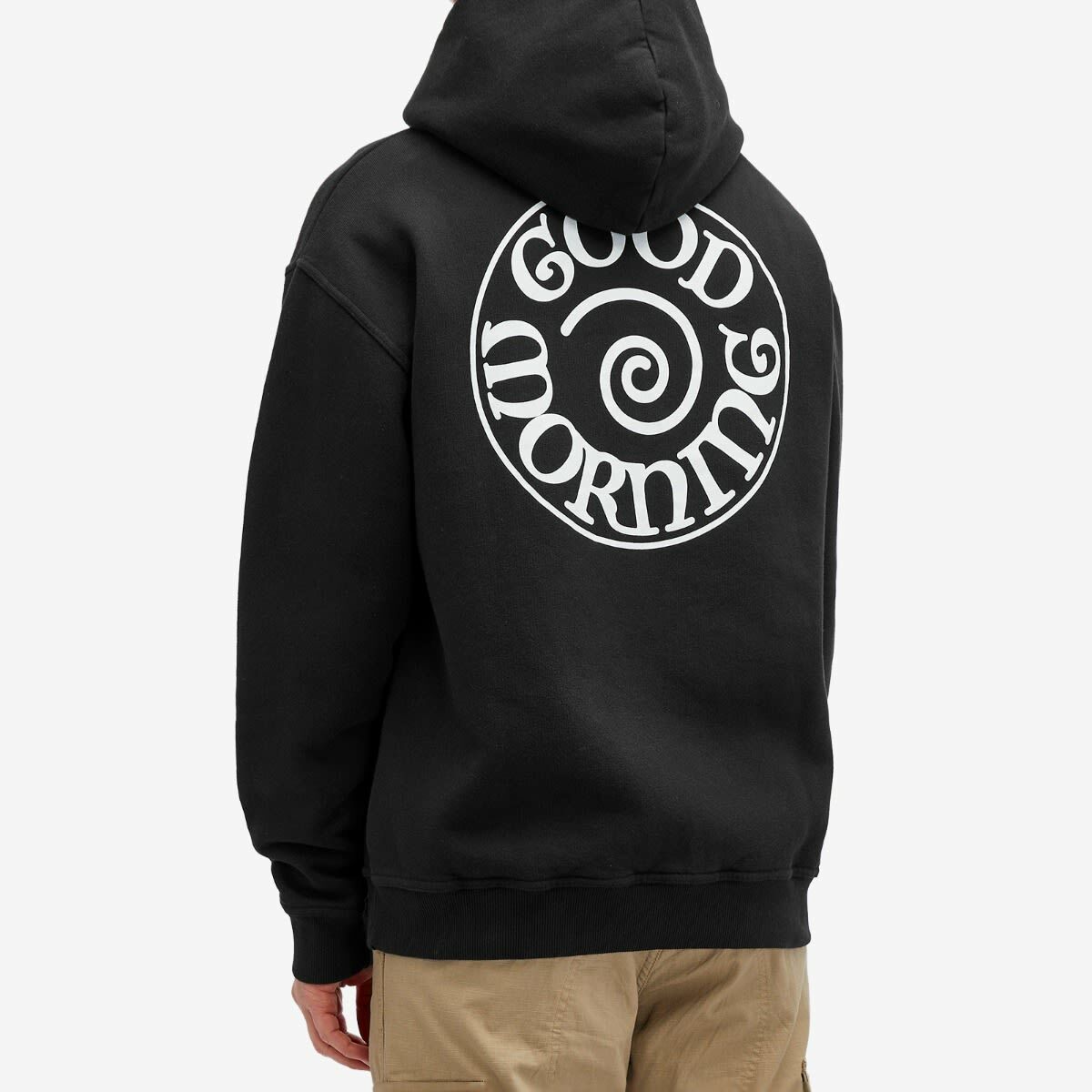 Good Morning Tapes Men's Spiral Logo Hoodie in Black