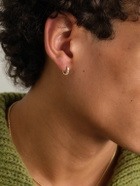 MARIA TASH - Invisible 8mm 18-Karat Gold Diamond Single Hoop Earring