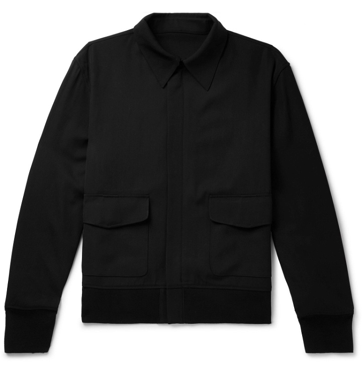 Photo: The Row - Wes Virgin Wool-Blend Twill Bomber Jacket - Black