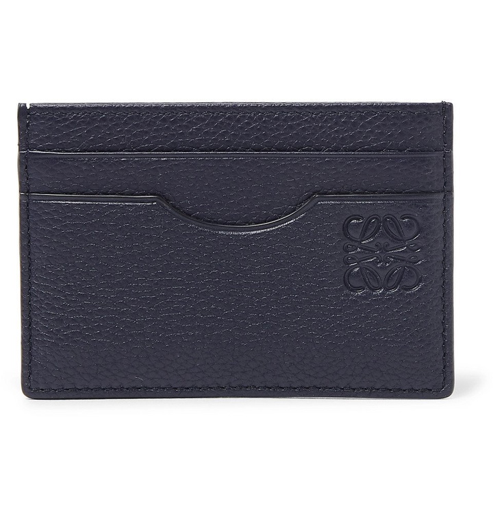 Photo: Loewe - Logo-Embossed Leather Cardholder - Men - Navy