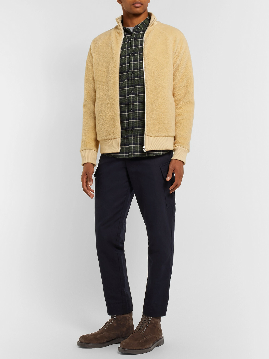 Mr P. - Jacques Shearling-Lined Suede Boots - Brown
