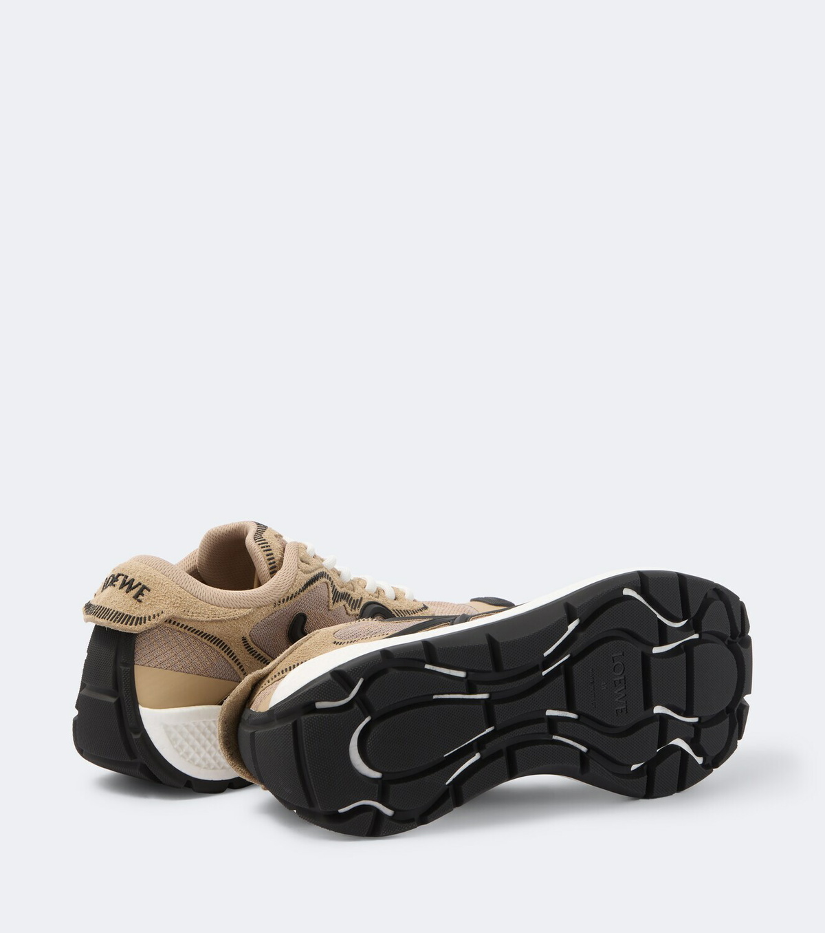 Loewe Pogo suede-trimmed sneakers
