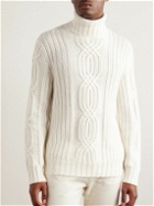 Brunello Cucinelli - Cable-Knit Cashmere Rollneck Sweater - Neutrals
