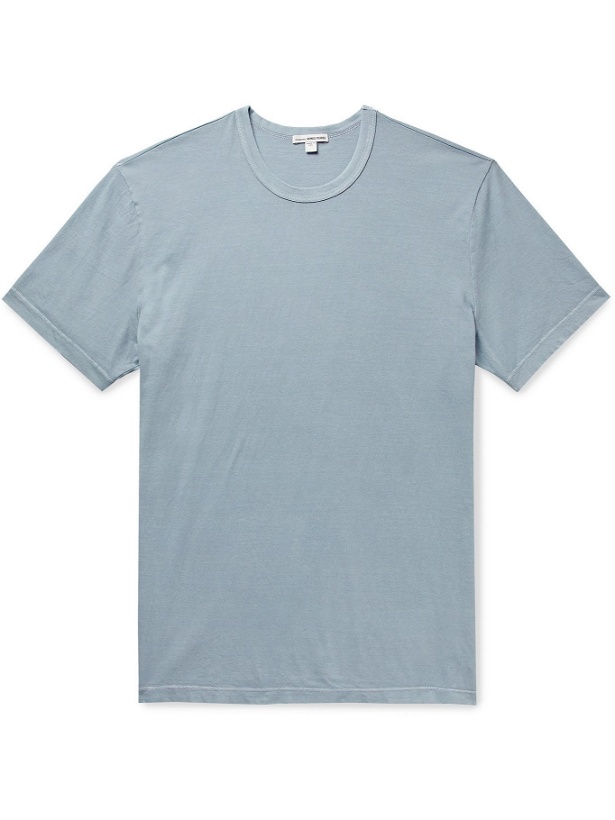 Photo: JAMES PERSE - Cotton-Jersey T-Shirt - Blue - 2