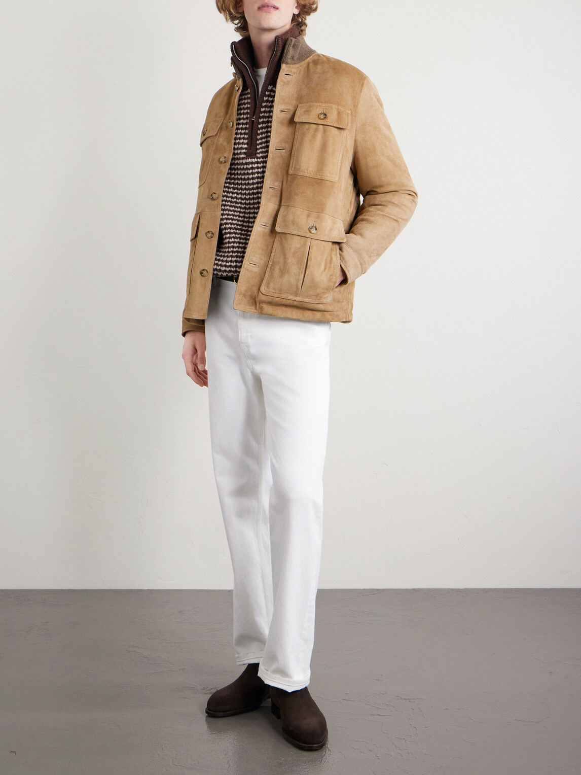 Valstar - Brera Padded Suede Field Jacket - Brown