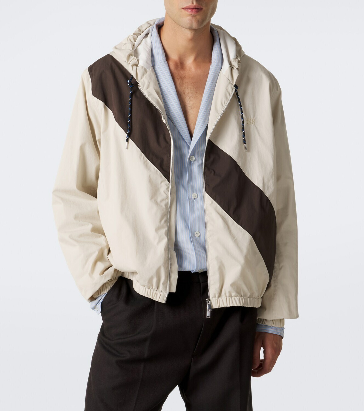 Wales Bonner Kalpa hooded cotton-blend jacket
